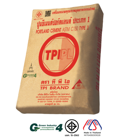 ปูนซีเมนต์ปอร์ตแลนด์ประเภท 1 ตราทีพีไอ (สีแดง)